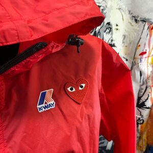Comme des Garcons PLAY x K-Way Full Zip Packable Jacket